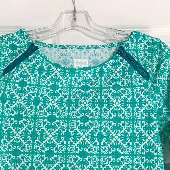 Cabana Life Monaco Blu Zip Shoulder Dress NWT Med - Picture 2 of 8